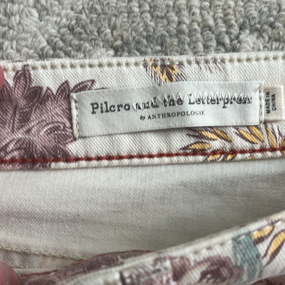 Pilcro and the letterpress by Anthropologie Floral Print Flare Jeans - Picture 6 of 9